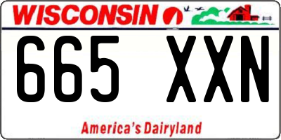 WI license plate 665XXN