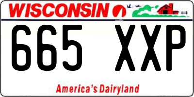 WI license plate 665XXP