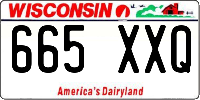 WI license plate 665XXQ