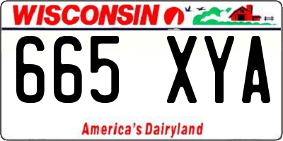 WI license plate 665XYA