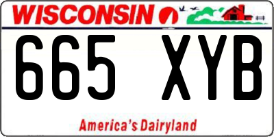 WI license plate 665XYB