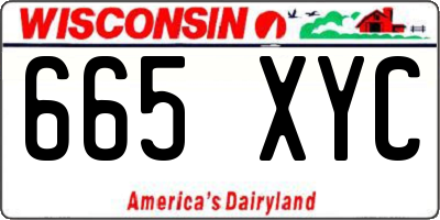 WI license plate 665XYC