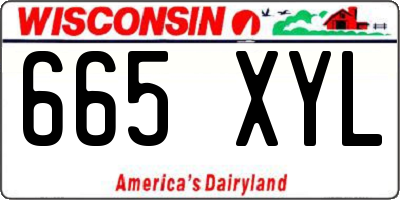 WI license plate 665XYL