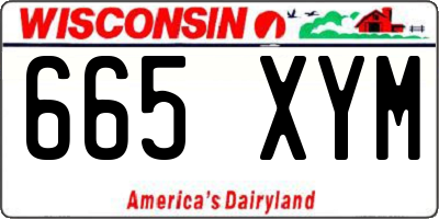 WI license plate 665XYM