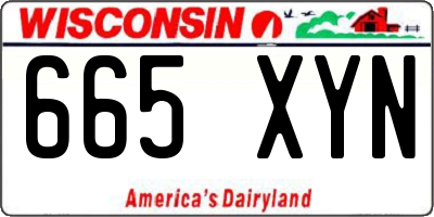 WI license plate 665XYN