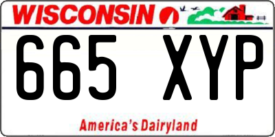 WI license plate 665XYP