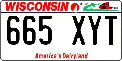 WI license plate 665XYT