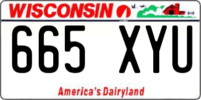 WI license plate 665XYU