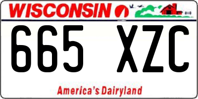 WI license plate 665XZC