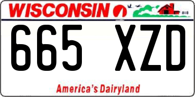 WI license plate 665XZD
