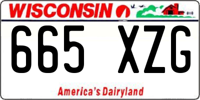 WI license plate 665XZG