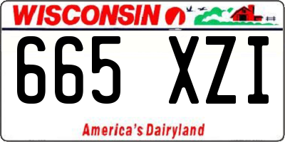 WI license plate 665XZI
