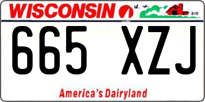 WI license plate 665XZJ