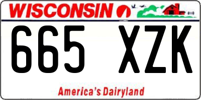 WI license plate 665XZK