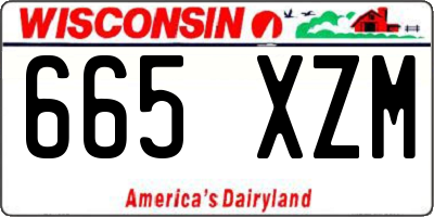 WI license plate 665XZM