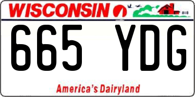 WI license plate 665YDG