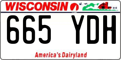 WI license plate 665YDH