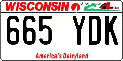 WI license plate 665YDK