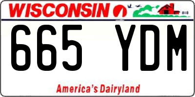 WI license plate 665YDM