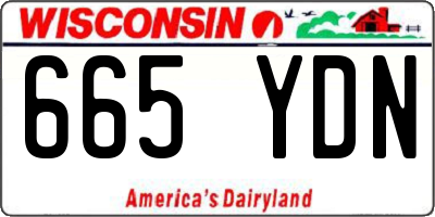 WI license plate 665YDN