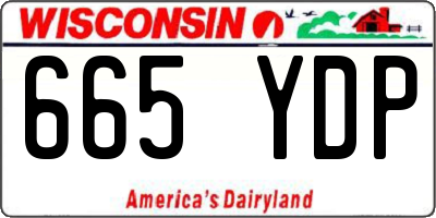 WI license plate 665YDP