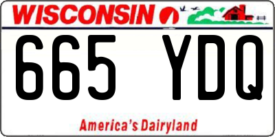 WI license plate 665YDQ
