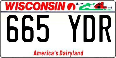 WI license plate 665YDR