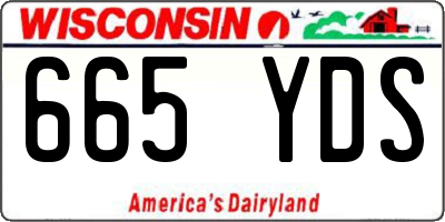 WI license plate 665YDS