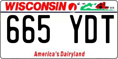 WI license plate 665YDT