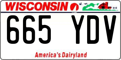 WI license plate 665YDV
