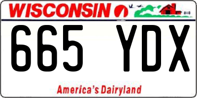 WI license plate 665YDX