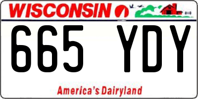 WI license plate 665YDY