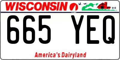 WI license plate 665YEQ