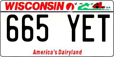 WI license plate 665YET