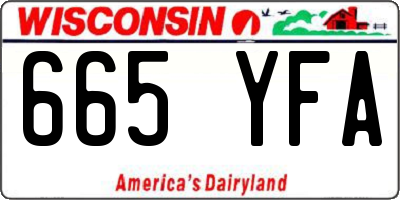 WI license plate 665YFA