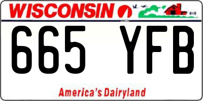 WI license plate 665YFB