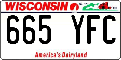 WI license plate 665YFC
