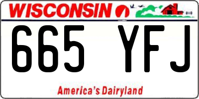 WI license plate 665YFJ