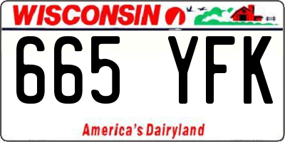 WI license plate 665YFK
