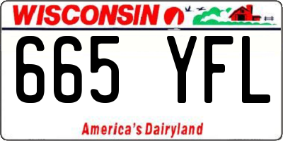 WI license plate 665YFL