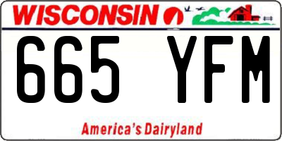 WI license plate 665YFM