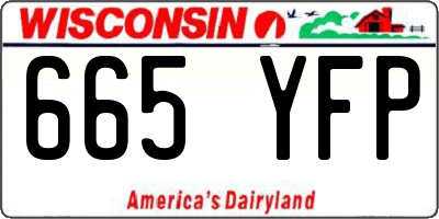 WI license plate 665YFP