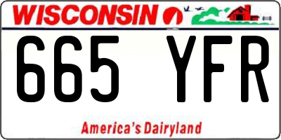 WI license plate 665YFR