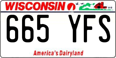 WI license plate 665YFS