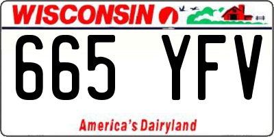WI license plate 665YFV