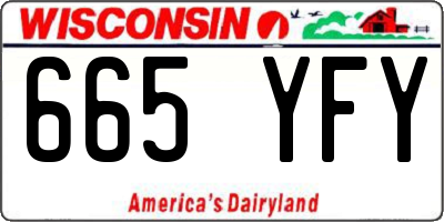 WI license plate 665YFY