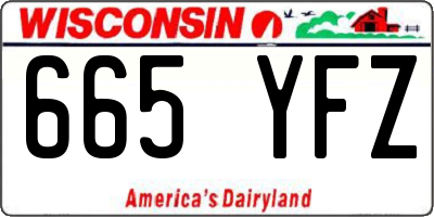 WI license plate 665YFZ