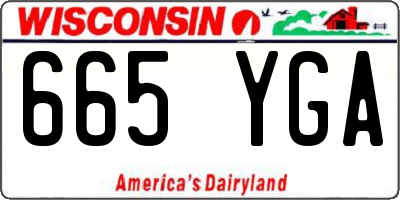 WI license plate 665YGA