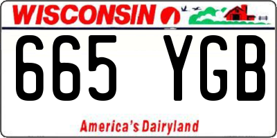 WI license plate 665YGB