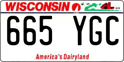 WI license plate 665YGC